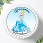 Preview: Prinzessin Cinderella mit Wunschname, Tortenaufleger Ø 20cm, 0303z